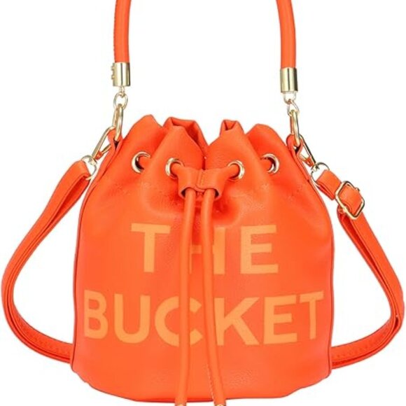 The Bucket Bag Leather Orange #37 - Picture 1 of 1